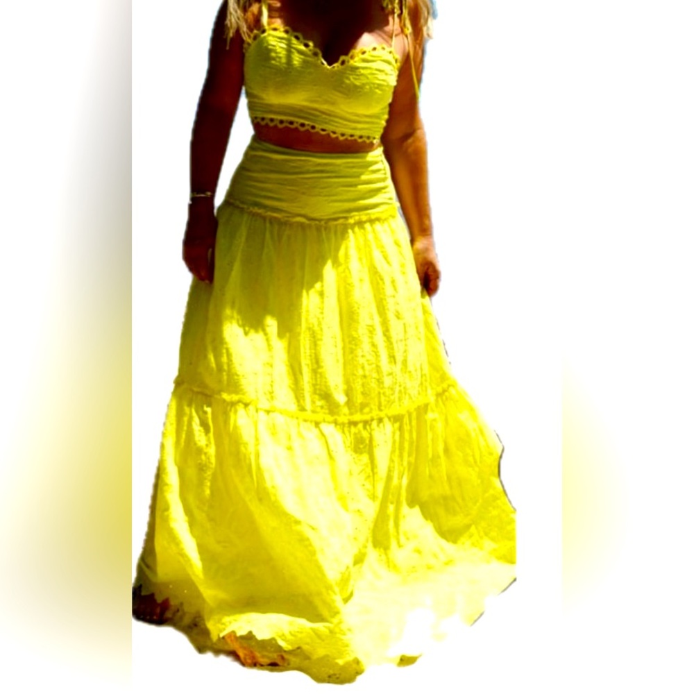 Skirt set yellow